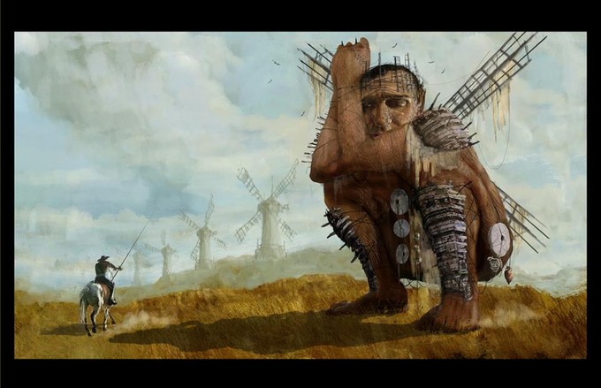 Image result for windmills as giants