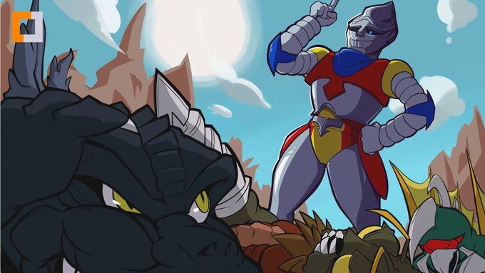 godzilla and jet jaguar vs megalon and gigan