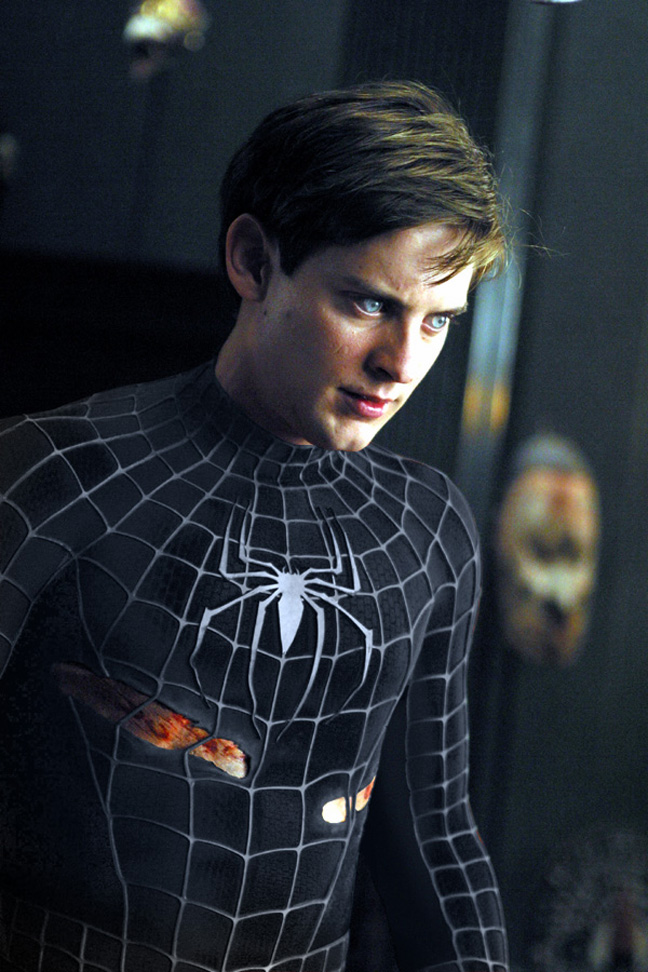 Tobey Maguire Black Suit Spiderman PNG Silhouette File - Inspire Uplift