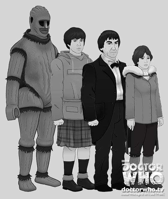 DOCTOR WHO: THe Ice Warriors animated character study 