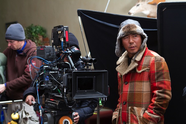 Kim Ji-woon directing on the set of THE LAST STAND