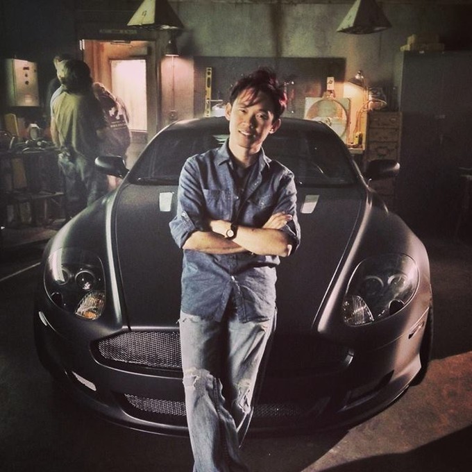 James Wan with Statham's FAST 7 car 