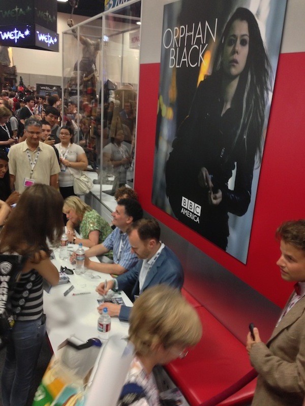 San Diego Comic Con - Moffat, Gatiss, Vertue signing 