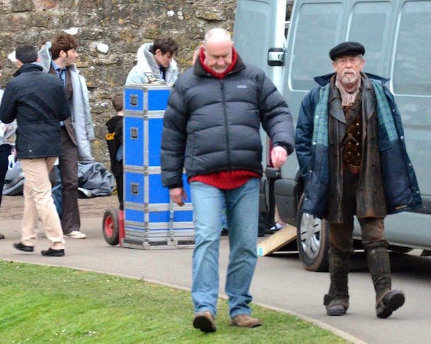 DOCTOR WHO 50th Anniversary ep - John Hurt on-set 