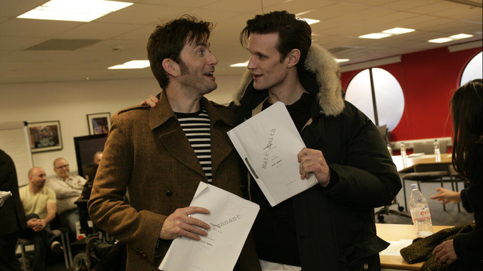 Matt Smith David Tennant Doctor Who 50th Anniv episode readthrough.