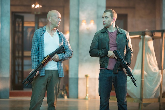 Bruce Willis and Jai Courtney in A GOOD DAY TO DIE HARD