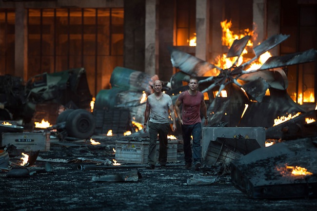 Bruce Willis and Jai Courtney in A GOOD DAY TO DIE HARD