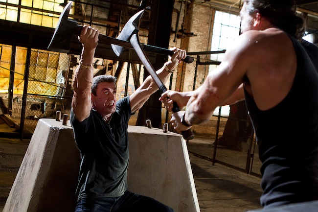 Sylvester Stallone fights Jason Momoa in BULLET TO THE HEAD