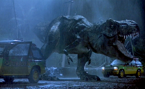T-Rex introduction in JURASSIC PARK