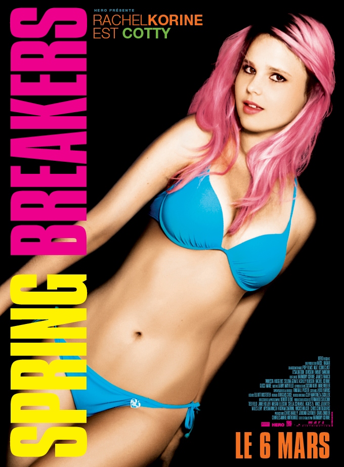 Rachel Korine International Character Poster for SPRING BREAKERS