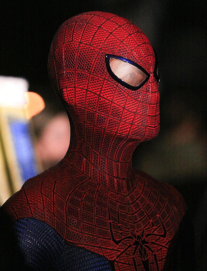 Close-up of Spider-Man suit from THE AMAZING SPIDER-MAN