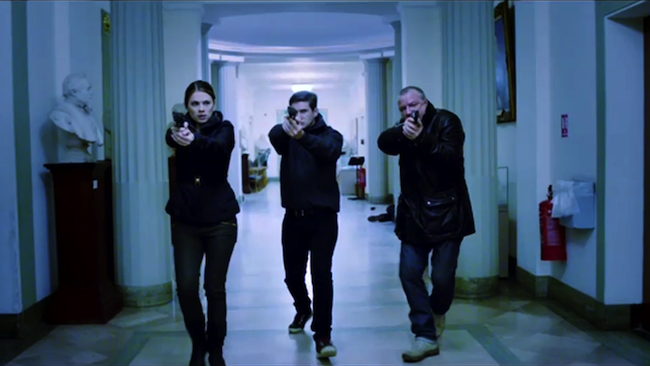 Hayley Atwell, Ben Drew and Ray Winstone in THE SWEENEY