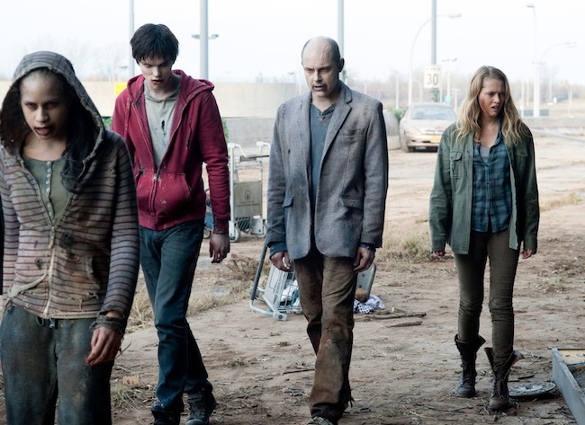 Nicholas Hoult, Rob Corddry and Teresa Palmer in WARM BODIES