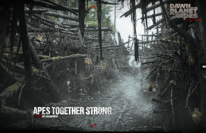 DAWN OF THE PLANET OF THE APES site screen 