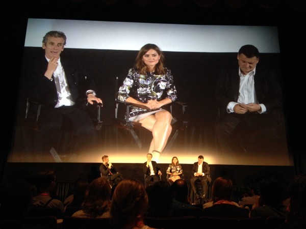 Capaldi, Coleman, Moffat at DOCTOR WHO: Deep Breath premiere in NYC.  