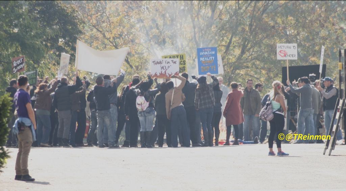 BvS protest filming 