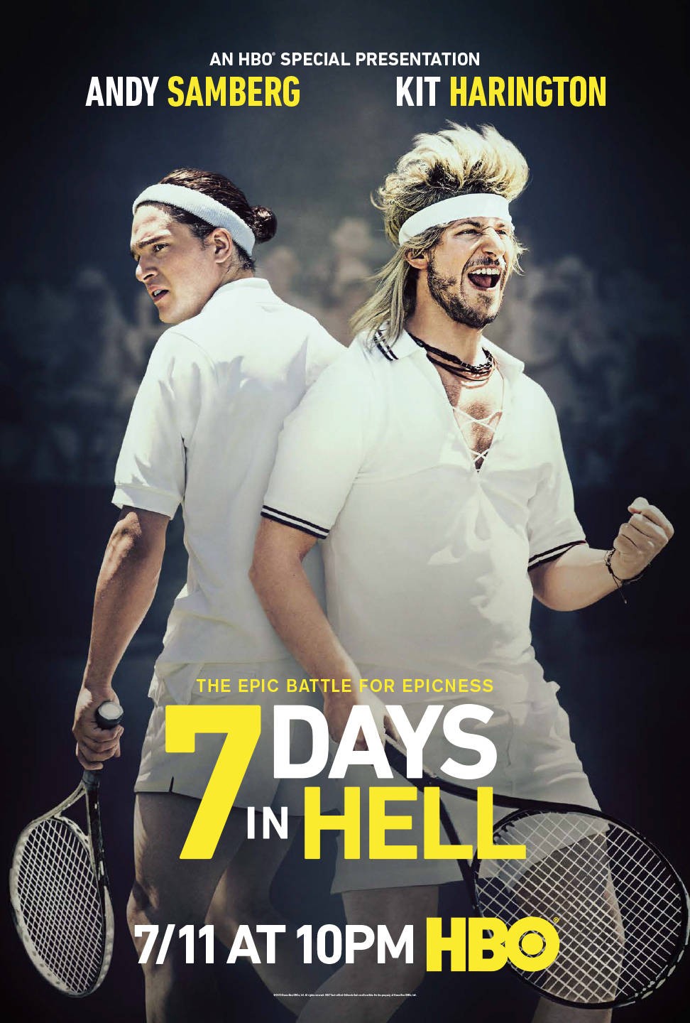Andy samberg shames jon snow in new poster for hbo mockumentary 7 days