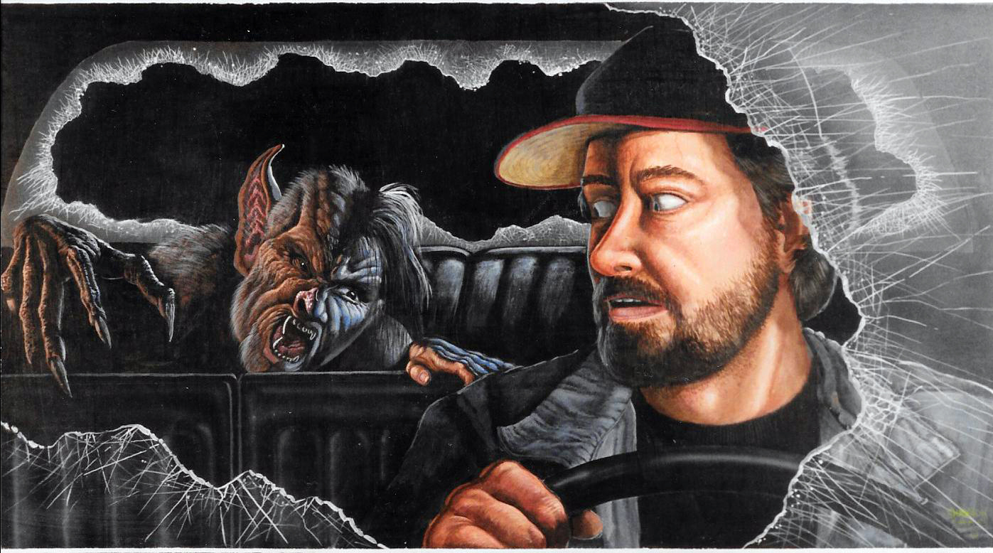 A painting Shannon did for Bob Kurtzman on FROM DUSK TIL DAWN