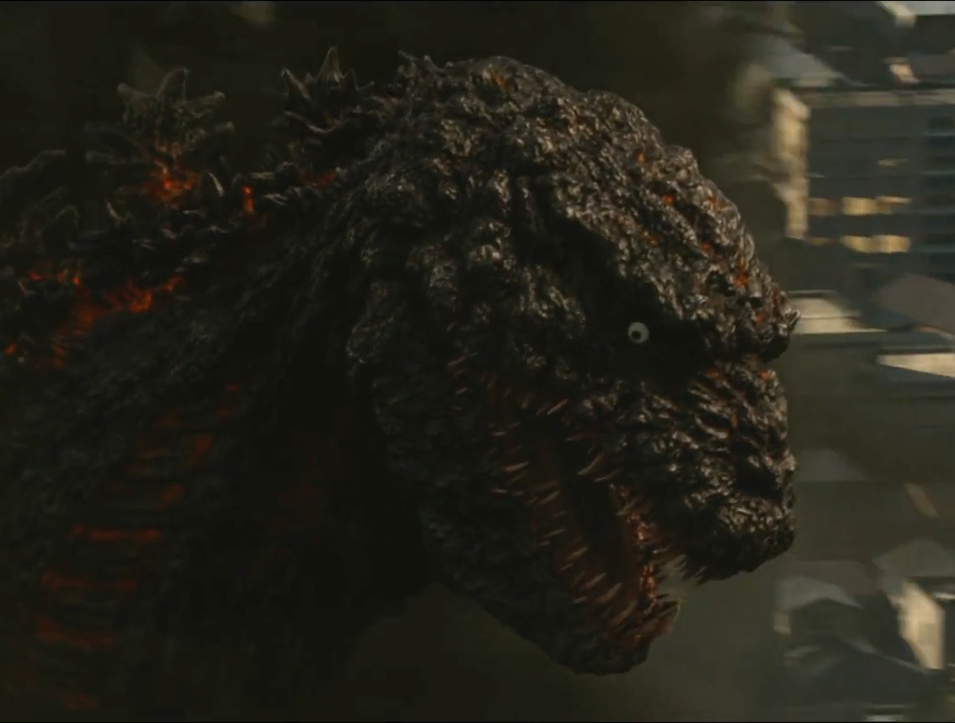 GODZILLA: RESURGENCE trailers- MAN IN SUIT WITH GOOGILY EYES?!?!?!?!