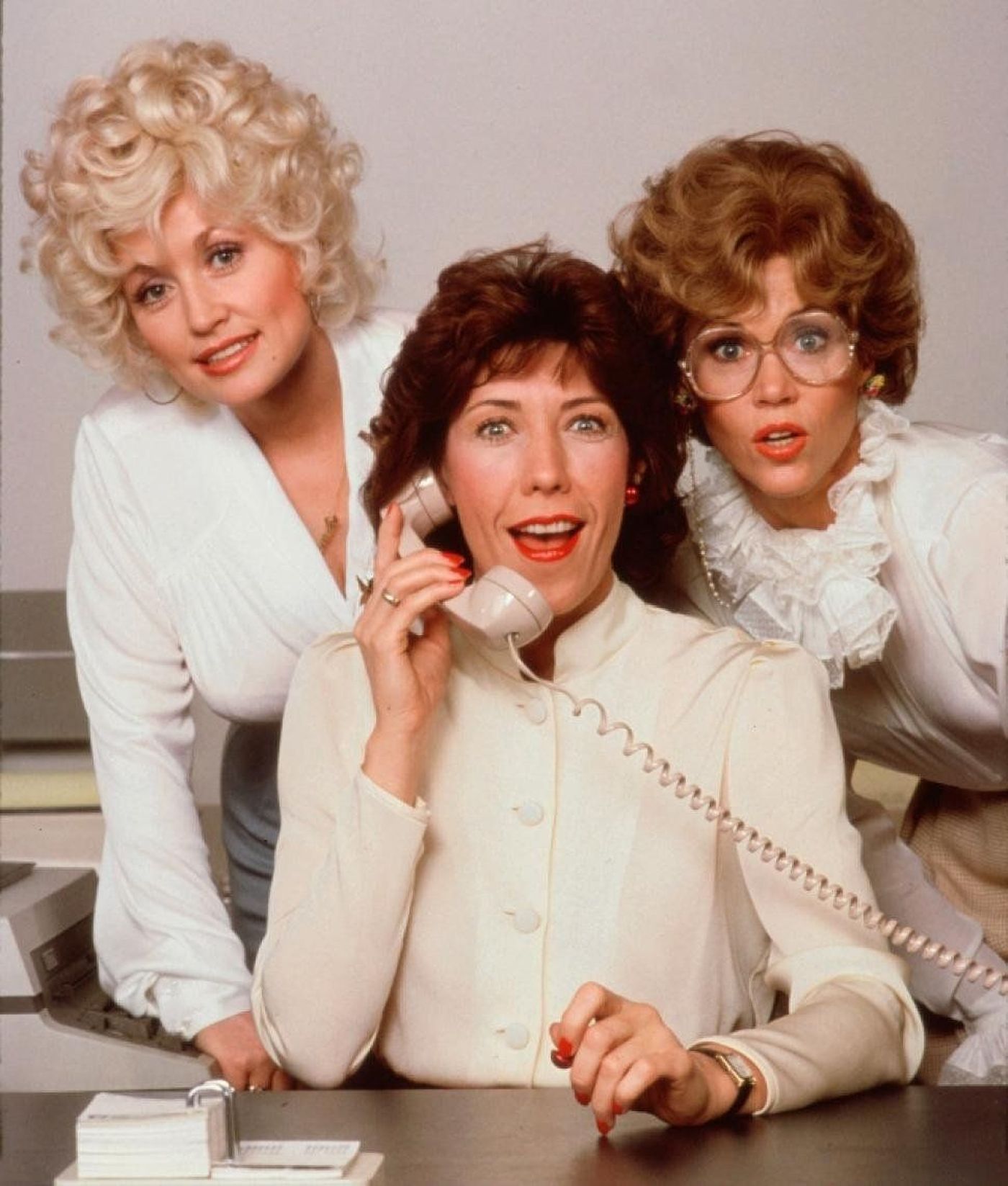 Dolly Parton, Lily Tomlin, and Jane Fonda in the original 9 TO 5
