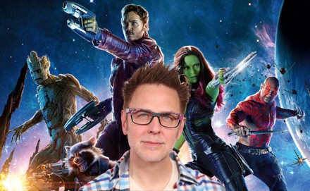 James Gunn and the cast of GUARDIANS OF THE GALAXY 3