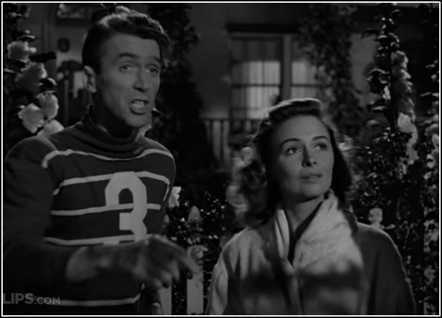 Jimmy Stewart and Donna Reed in IT'S A WONDERFUL LIFE