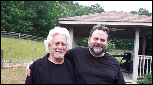 Bruce Davison and the author on the ALONG CAME THE DEVIL 2 location shoot