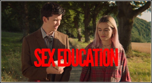 Asa Butterfield and Emma Mackey in SEX EDUCATION