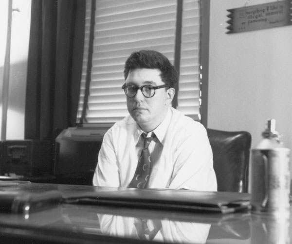 Bill Gaines, at his desk at EC Comics