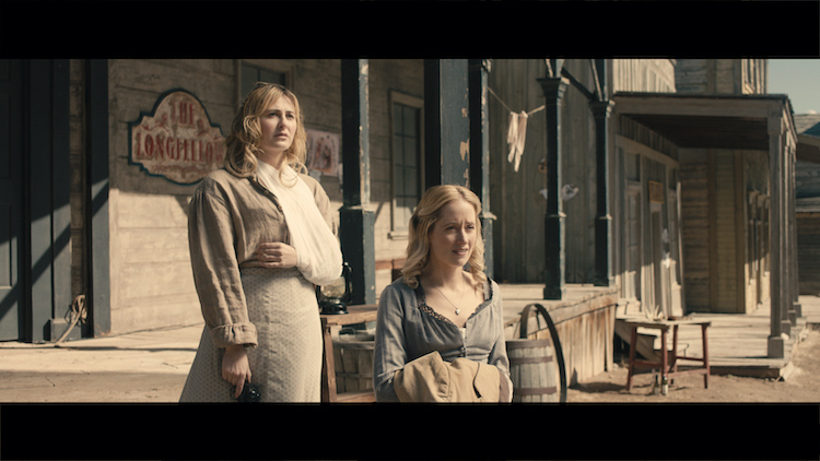 [L-R] Scout Taylor-Compton as Annabelle Angel and Danielle Gross as Mary Primm in the western/action film, APACHE JUNCTION, a Saban Films release. Photo courtesy of Saban Films.