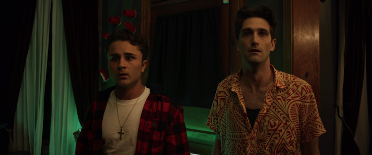 (L-R) Gattlin Griffith as Beau Vaughn and James Berardo as Dylan in the horror / thriller “INITIATION,” a Saban Films release. Photo Courtesy of Saban Films.