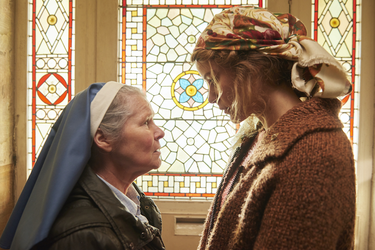 Imelda Staunton and Carla Juri in AMULET, a Magnet release. © Rob Baker Ashton. Photo courtesy of Magnet Releasing.