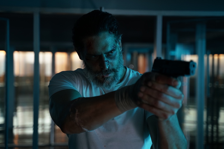 Joe Manganiello as Max Fist in the action/thriller film, ARCHENEMY , a RLJE Films release. Photo Courtesy of RLJE Films