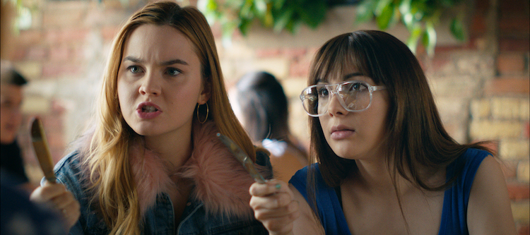 Liana Liberato and Hannah Marks in BANANA SPLIT