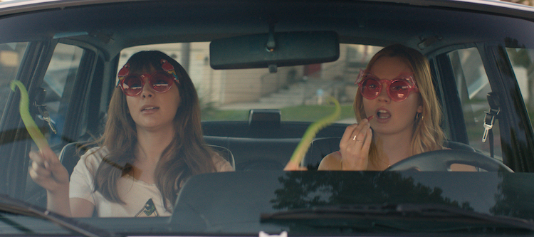 Hannah Marks and Liana Liberato in BANANA SPLIT