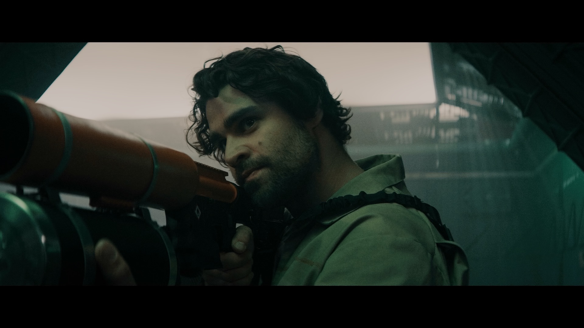 Cody Kearsley as Noah in the sci - fi/action film , BREACH , a Saban Films release . Photo courtesy of Saban Films