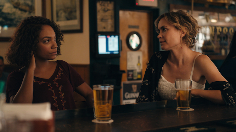 (L - R) Lyndie Greenwood and Radha Mitchell in THE WORLD WITHOUT YOU