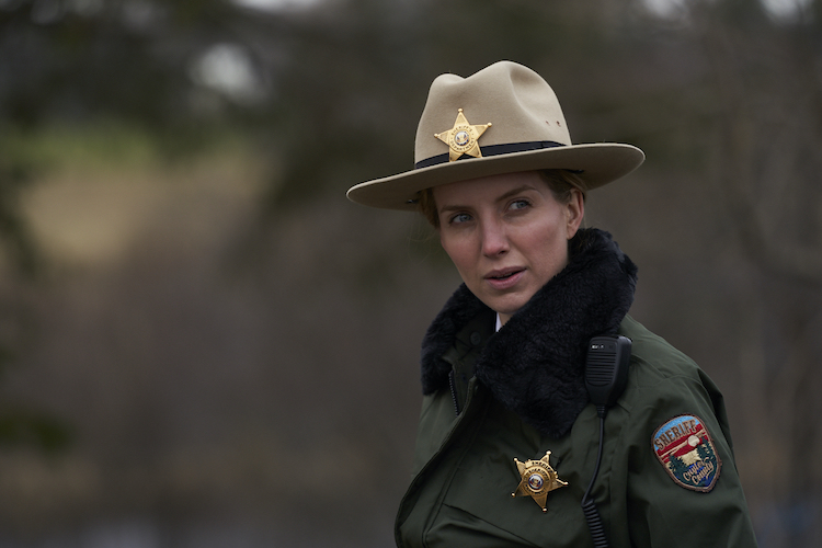 Annabelle Wallis as Sheriff Alice Gustafson in the thriller, THE SILENCING, a Saban Films release. Photo Courtesy of Saban Films.