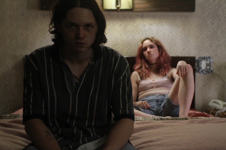 [L - R] Jack Kilmer as Utah and Alice Englert as Opal in the thriller BODY BROKERS , a Vertical Entertainment release. Photo courtesy of Vertical Entertainment