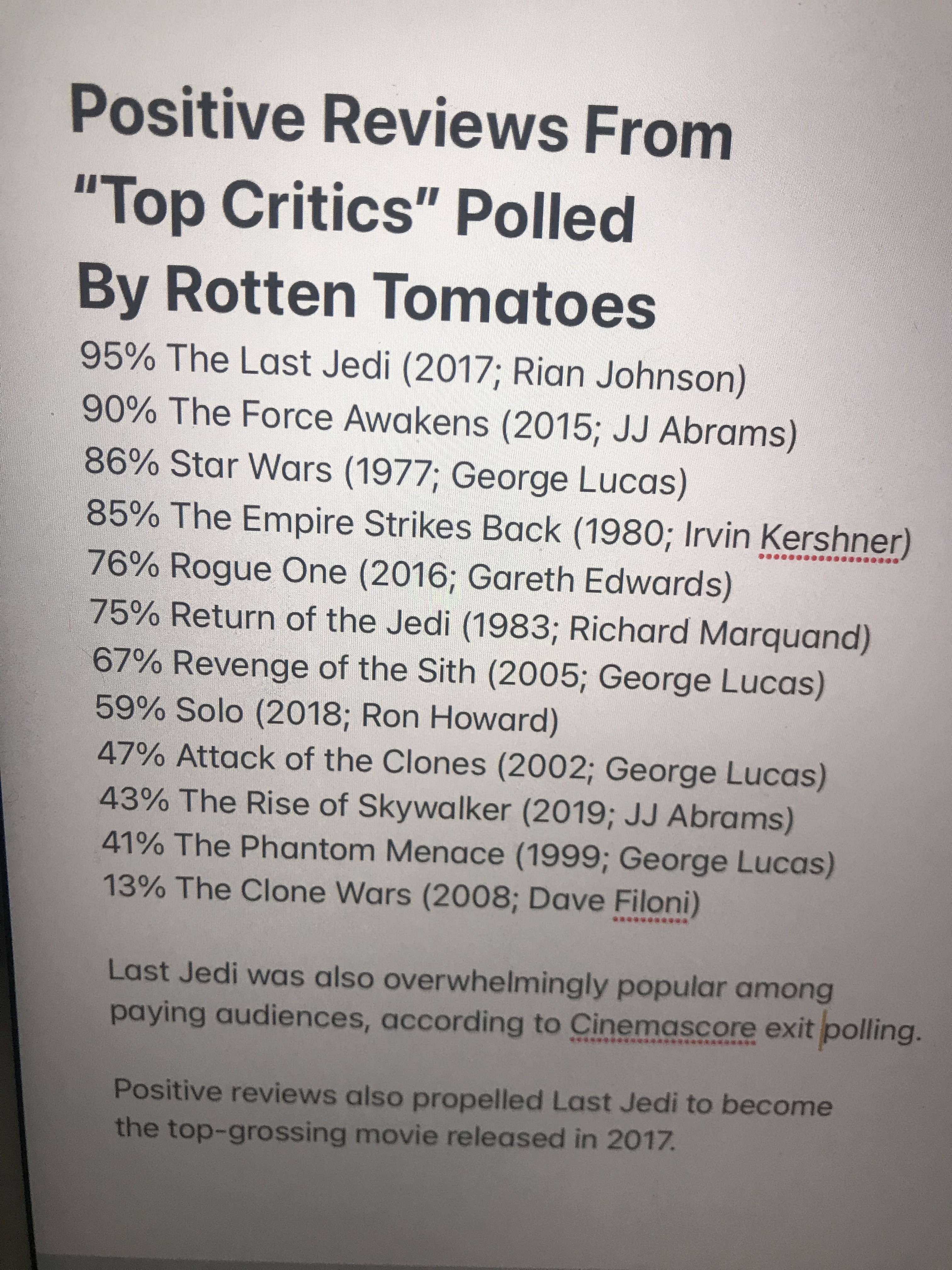 Fans Petition To Shut Down Rotten Tomatoes Over Positive 'Star Wars: The Last  Jedi' Reviews