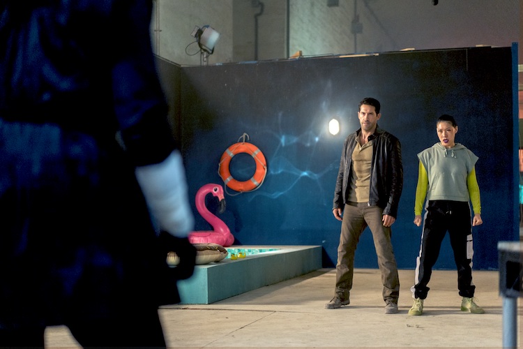 [L-R] Scott Adkins as Mike Fallon and Sarah Chang as Wong Siu-ling in the action/thriller film, ACCIDENT MAN: HITMAN’S HOLIDAY, a Samuel Goldwyn Films release. Photo courtesy of Samuel Goldwyn Films.