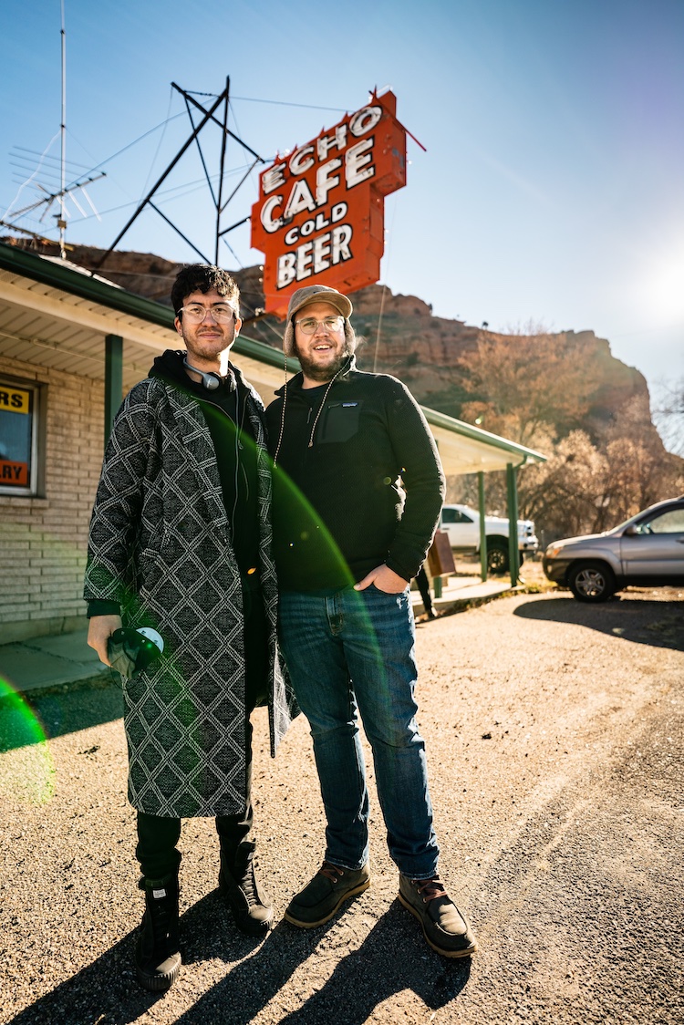 ALIENS ABDUCTED MY PARENTS AND NOW I FEEL KINDA LEFT OUT_5.jpg (L-R) Writer Austin Everett and Director Jake Van Wagoner on the set of the sci-fi/comedy, ALIENS ABDUCTED MY PARENTS AND NOW I FEEL KINDA LEFT OUT, a Jespers Comet Films, LLC release. Photo courtesy of Photographer Steve Olpin and Jespers Comet Films, LLC.