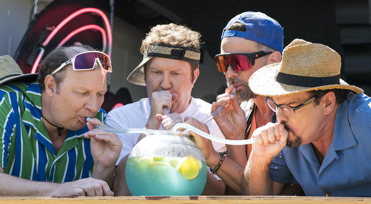 (L-R) Dan Bakkedahl as Shelly, Nick Swardson as Bender, Josh Duhamel as Bobfather and Kevin Dillon as Doc in the comedy, BUDDY GAMES: SPRING AWAKENING, a Paramount Global Content Distribution Group release. Photo courtesy of Paramount Global Content Distribution Group. 