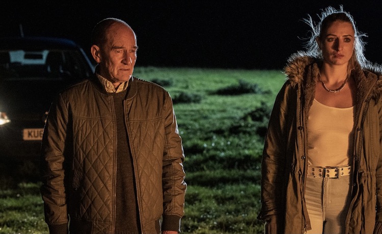 (L-R) David Hayman as Norm and Lois Brabin-Platt as Gemma in the thriller, BULL, a Saban Films release. Photo courtesy of Saban Films. width=