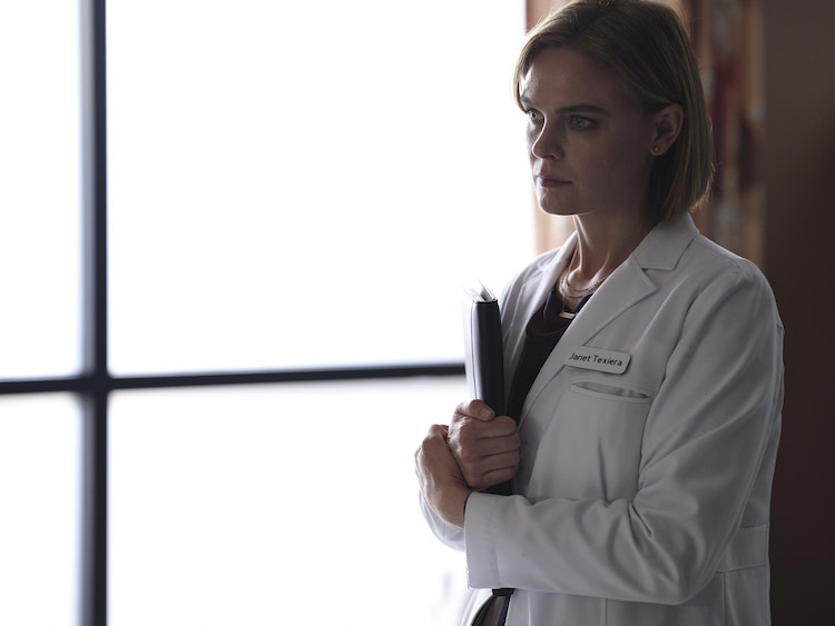 Emily Deschanel as “Janet” in the drama CONTINUE, a Lionsgate release. Photo courtesy of Lionsgate.