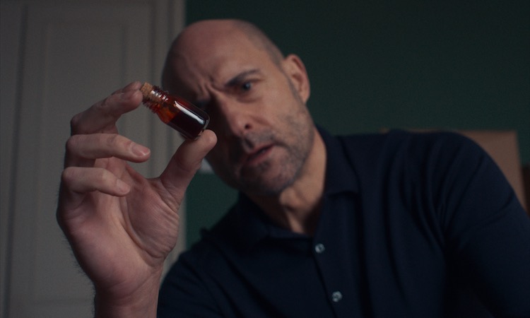 Mark Strong as Felix in the thriller, NOCEBO, an RLJE Films and Shudder release. Photo courtesy of RLJE Films and Shudder.