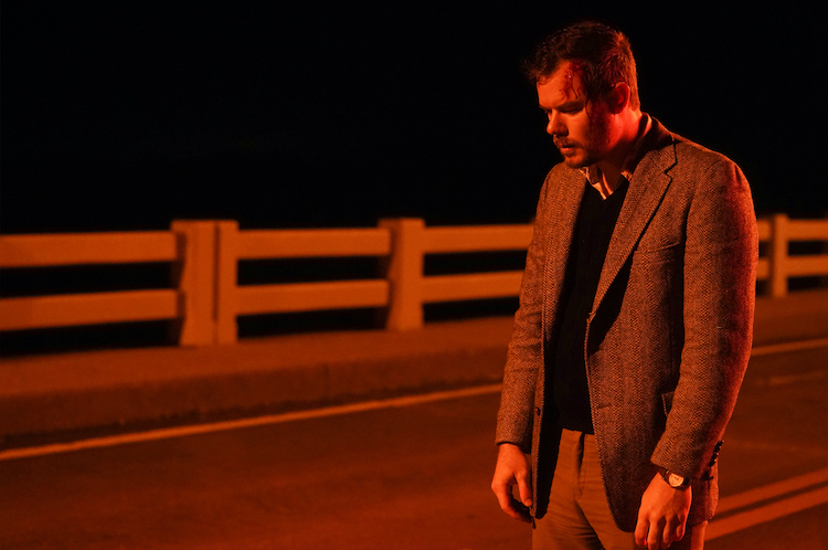 Joe Swanberg as George Darrow in the horror film, OFFSEASON, an RLJE Films release. Photo courtesy of RLJE Films.