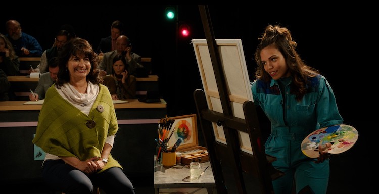 [L-R] Sonia Darmei Lopes as “Mary” and Ciara Renée as “Ambrosia Long” in the comedy film, PAINT, an IFC Films release. Photo courtesy of IFC Films.