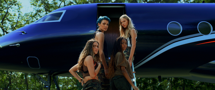  (L-R) Isabelle Fuhrman as Ezra, Wallis Day as Ryder, Skai Jackson as Daisy and Sasha Luss as Diamond , in the action/thriller film, SHEROES, a Paramount Global Content Distribution Group release. Photo courtesy of Paramount Global Content Distribution Group. width=