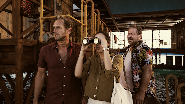 (L-R) Josh Lucas as Paul, Fernanda Urrejola as Ines and Julio Cesar Cedillo as Chato in the action film, THE BLACK DEMON, The Avenue release. Photo courtesy of The Avenue. 